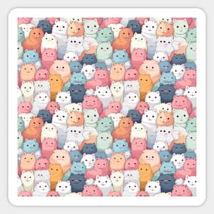 Feline Fantasy: Cute Anime Cats Galore Sticker